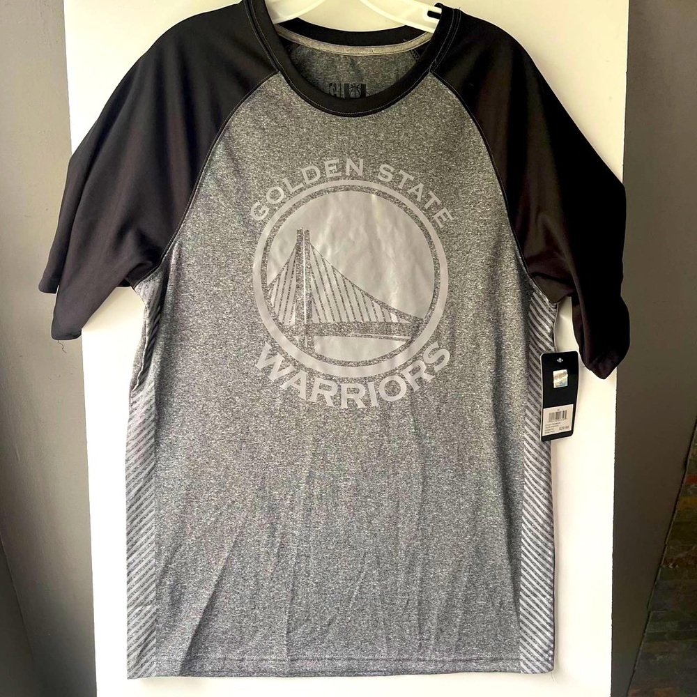 Golden State Warriors NBA Short Sleeves Tee Men’s Med Gray/black NWT Basketball